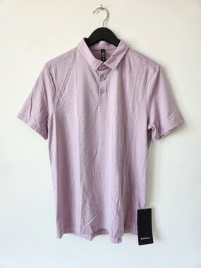 NWT LULULEMON DYRS Dusty Rose Lavender Evolution Polo Top Shirt Men's XXL